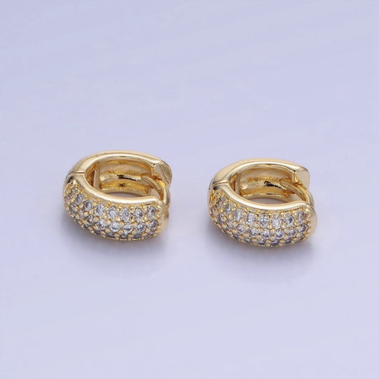 Everyday 14K Gold Filled 10mm Micro Paved CZ Cartilage Huggie Earrings