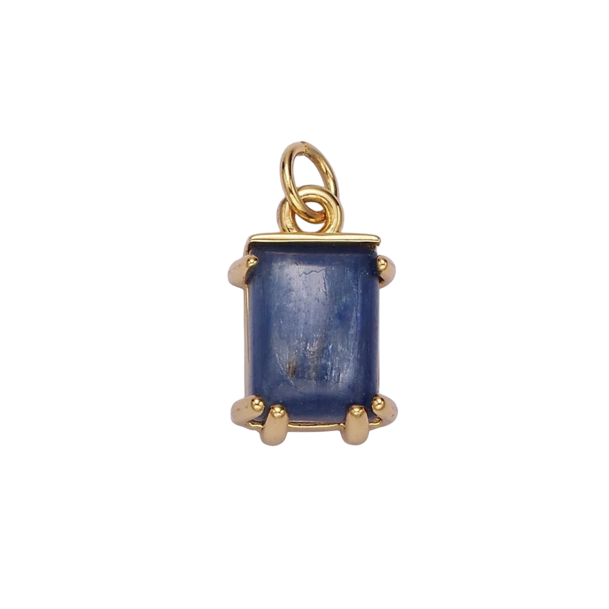 14K Gold Filled Blue Kyanite Rectangular Bezel Charm