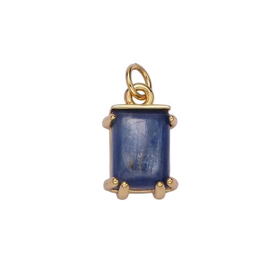 14K Gold Filled Blue Kyanite Rectangular Bezel Charm