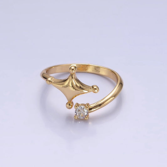 Minimalist 14K Gold Filled Celestial Star Dotted CZ Wrap Ring