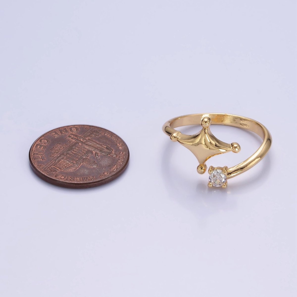 Minimalist 14K Gold Filled Celestial Star Dotted CZ Wrap Ring