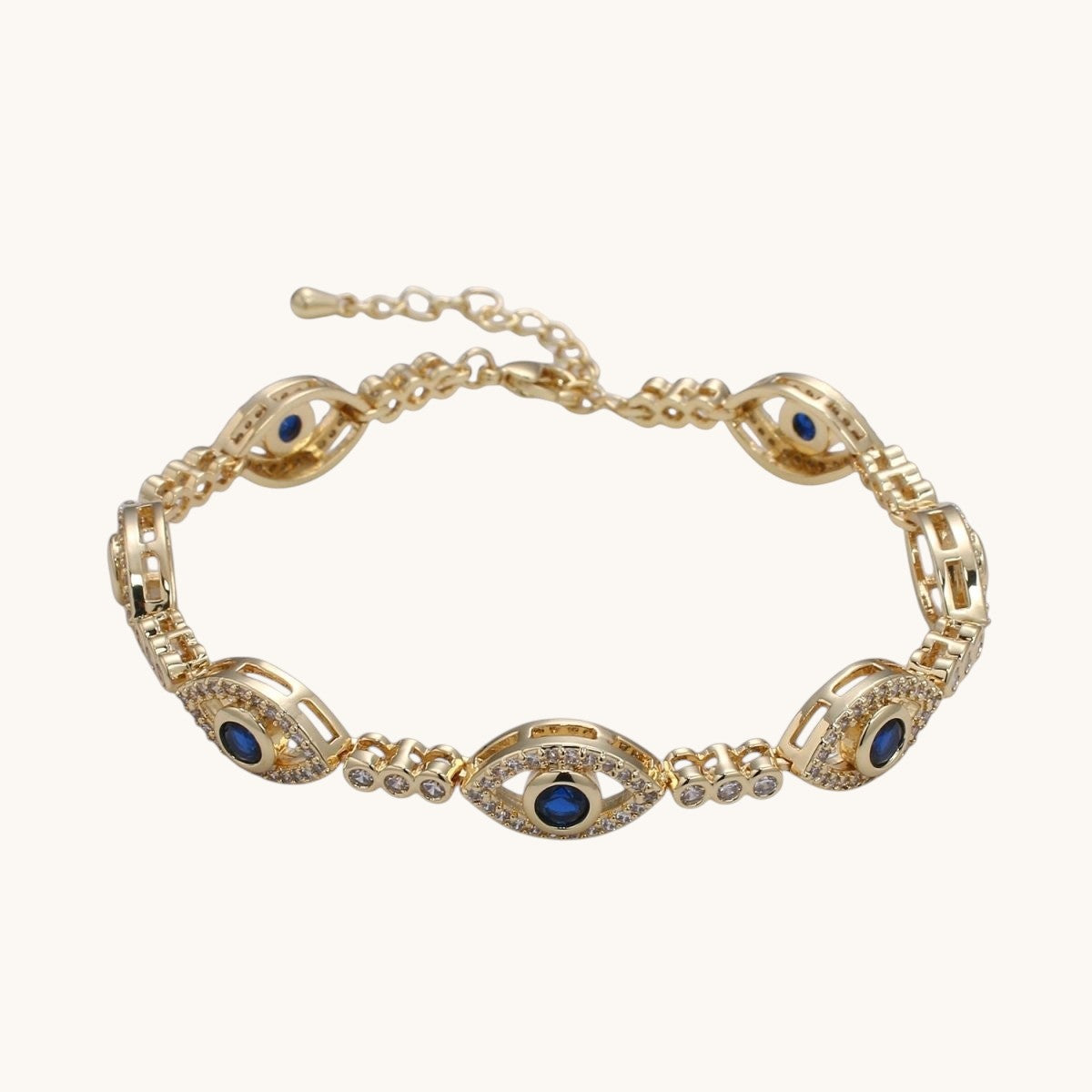 14k Gold Filled Green Evil Eye Bracelet, Blue Pink Eye Protection Bracelet CZ Stacking Bracelet, Amulet Jewelry Gift