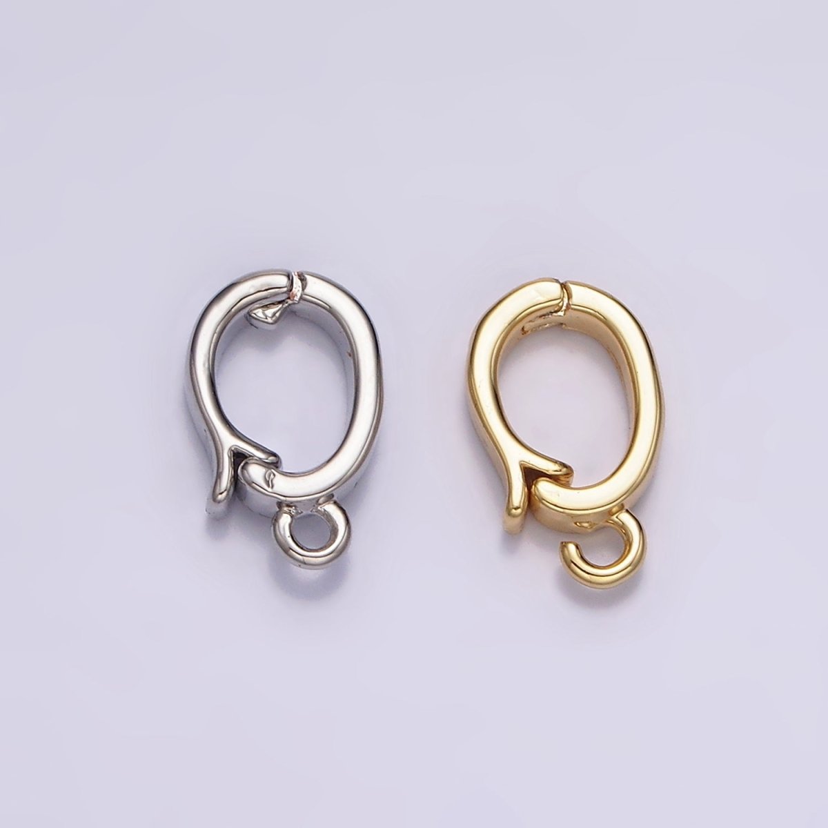 Gold-Filled 10.5mm x 6.5mm Open Loop Snap Latch Interchangeable Charm Holder Spacer in Gold or Silver