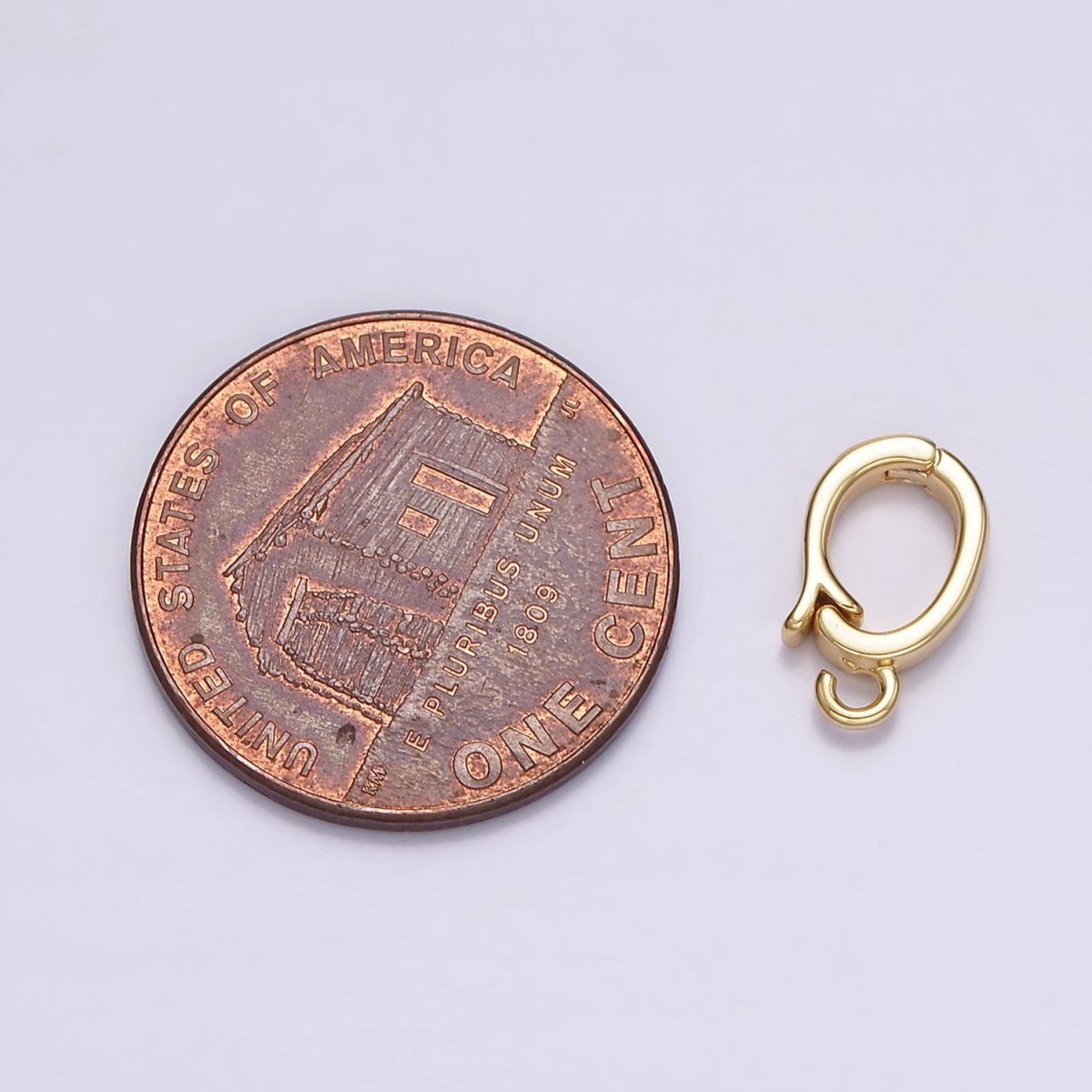Gold-Filled 10.5mm x 6.5mm Open Loop Snap Latch Interchangeable Charm Holder Spacer in Gold or Silver