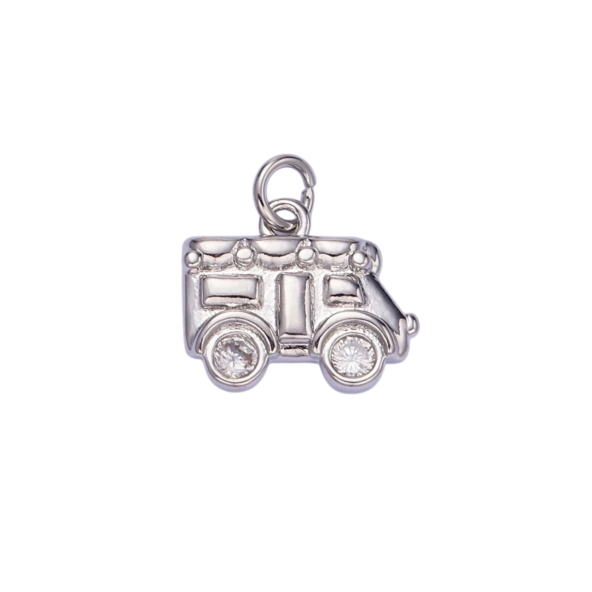 14K Gold Filled 22mm x 12mm Mini Vehicle Caravan Camper Van Charm in Gold or Silver
