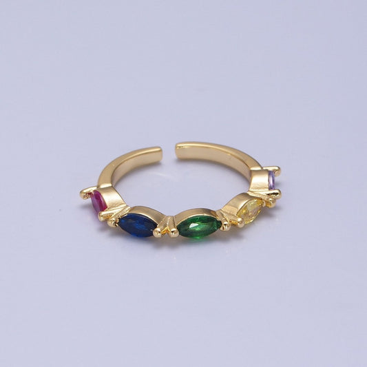 Everyday 14K Gold-Filled Minimalist Colorful Birthstone Ring Gold Minimalist Stackable Ring