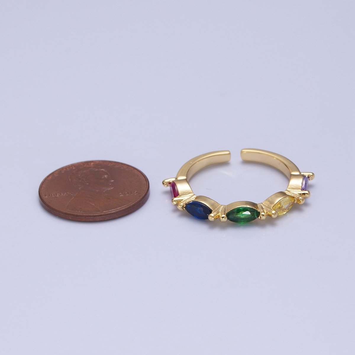 Everyday 14K Gold-Filled Minimalist Colorful Birthstone Ring Gold Minimalist Stackable Ring