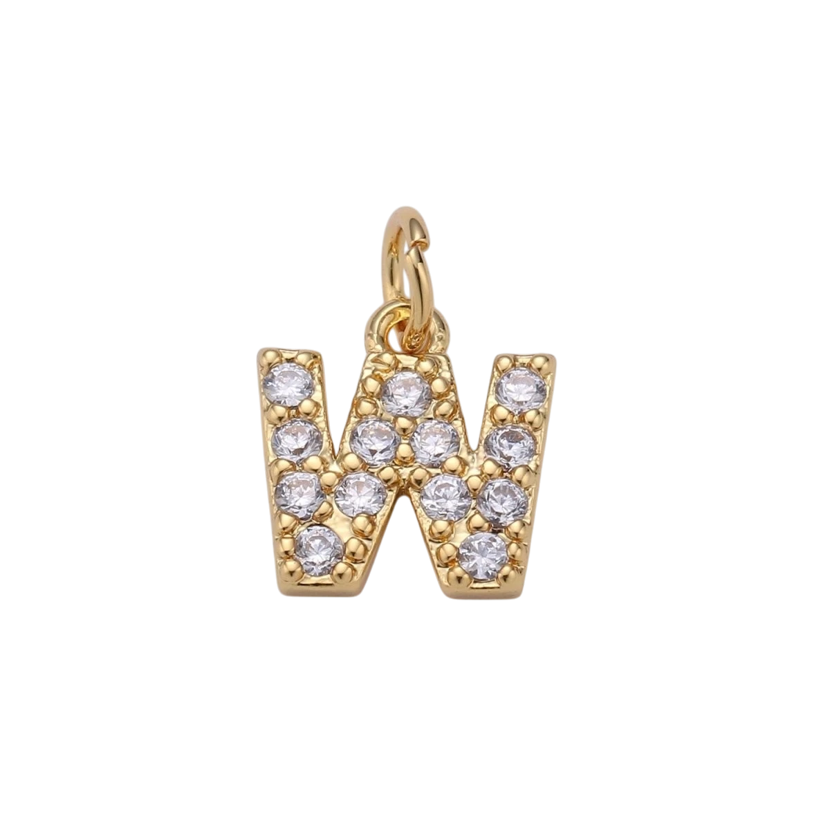 Tiny 14k Gold Filled 11mm CZ Initial Letter Alphabet Micro Pave Charm Dainty Gold Cubic Pendant Charm