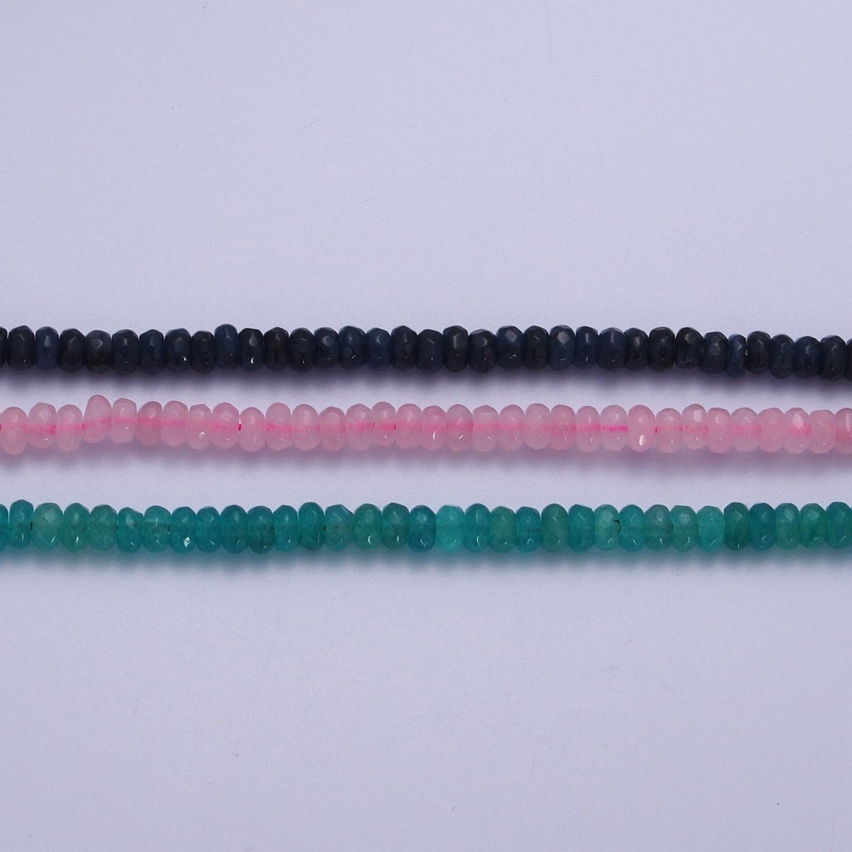 Gorgeous 16 Inch Rondelle 5mm Natural Stone Beaded Handmade Necklace