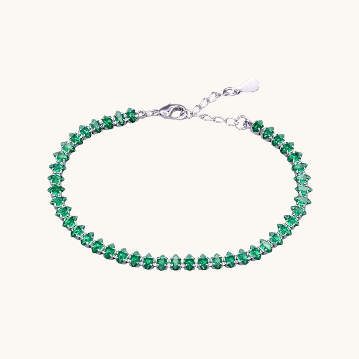 16K Gold Filled 5mm Clear, Green, Black & White, Black, Pink CZ Marquise Tennis Bracelet 6.5 Inches
