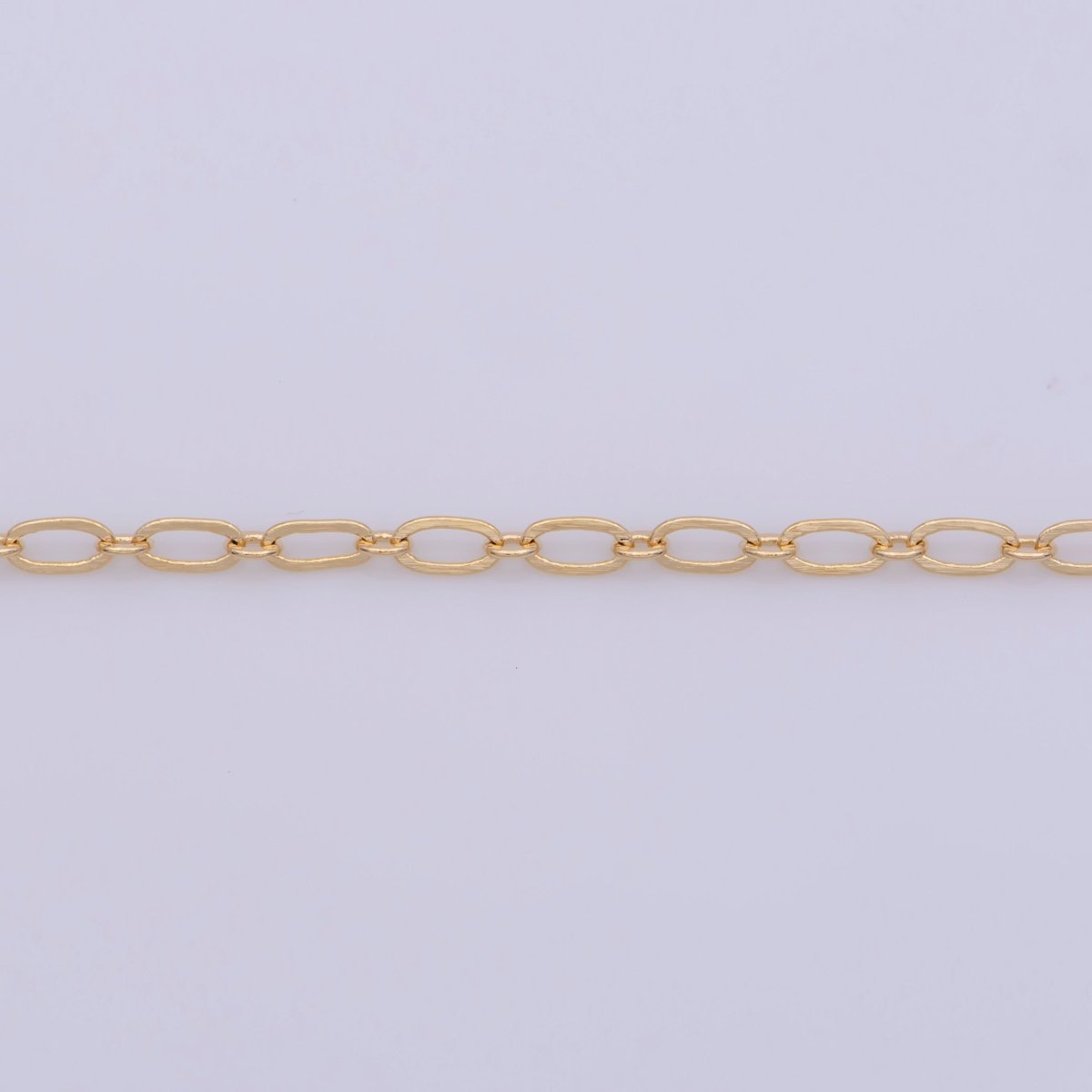 Dainty 17.5 Inch Rolo 2.5mm Chain Necklace 18K Gold-Plated Rolo Chain Necklace w/ Spring Ring Clasp