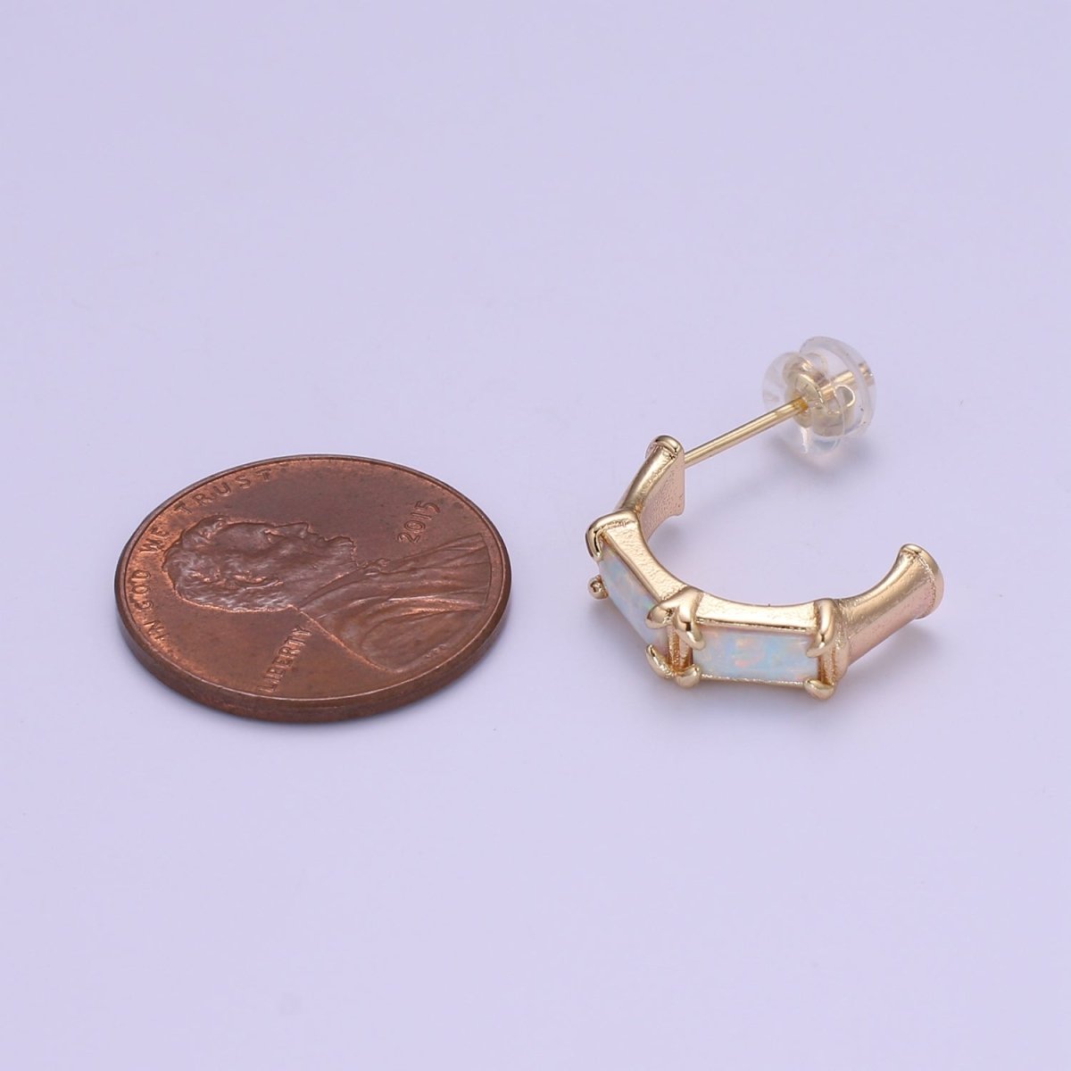 Beautiful Everyday 20mm Hoop Minimalist Opal Hoop Earrings 18k Gold-Filled Earring Pink Blue White Opal Dainty Hoop Earrings