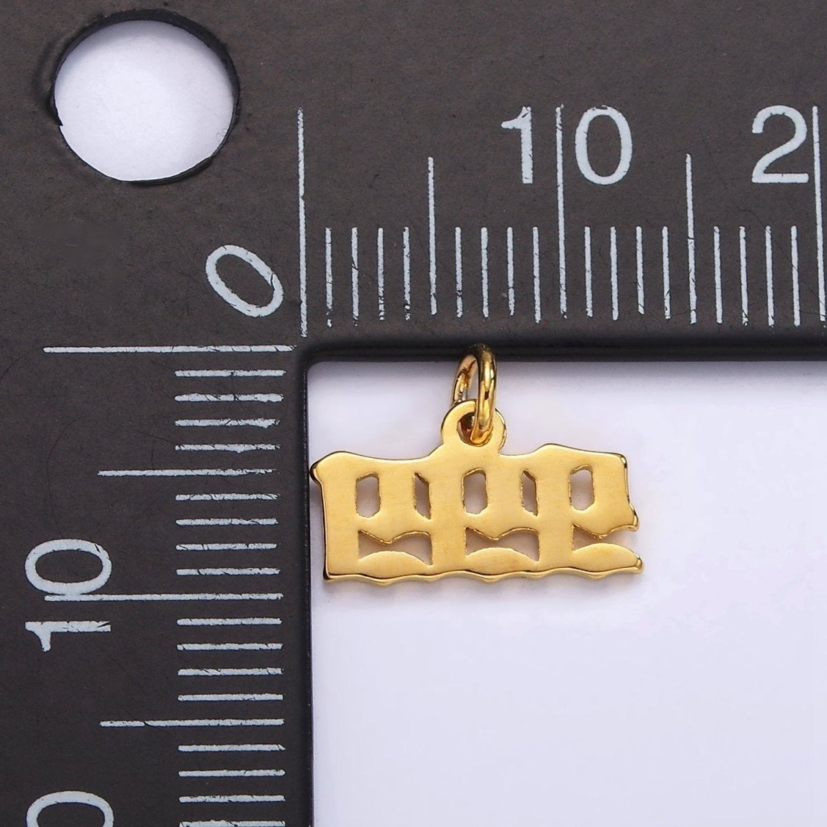 24K Gold Filled Angel Number Numerology Minimalist Mini Charm
