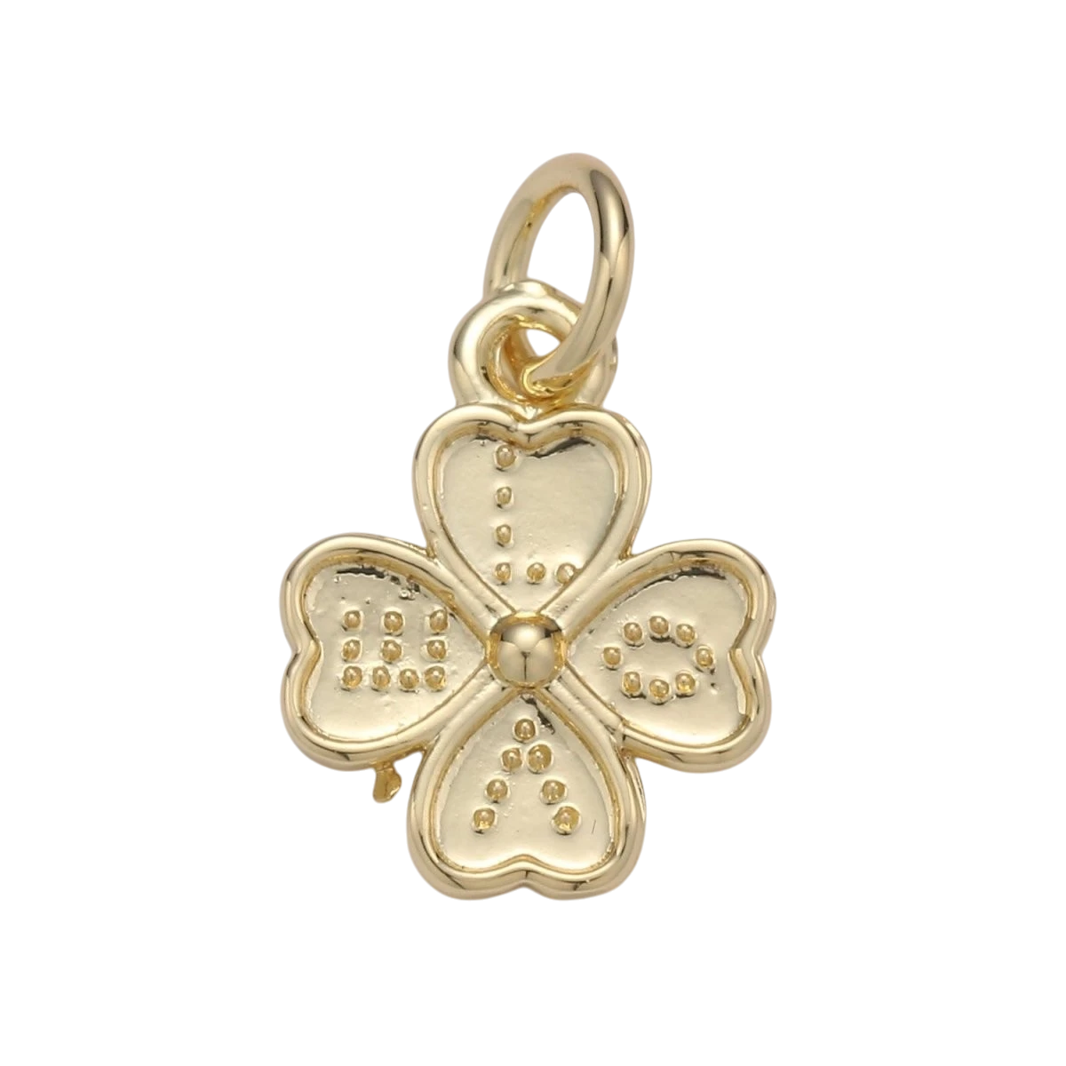 24K Gold Filled Four Lucky Clover Charm