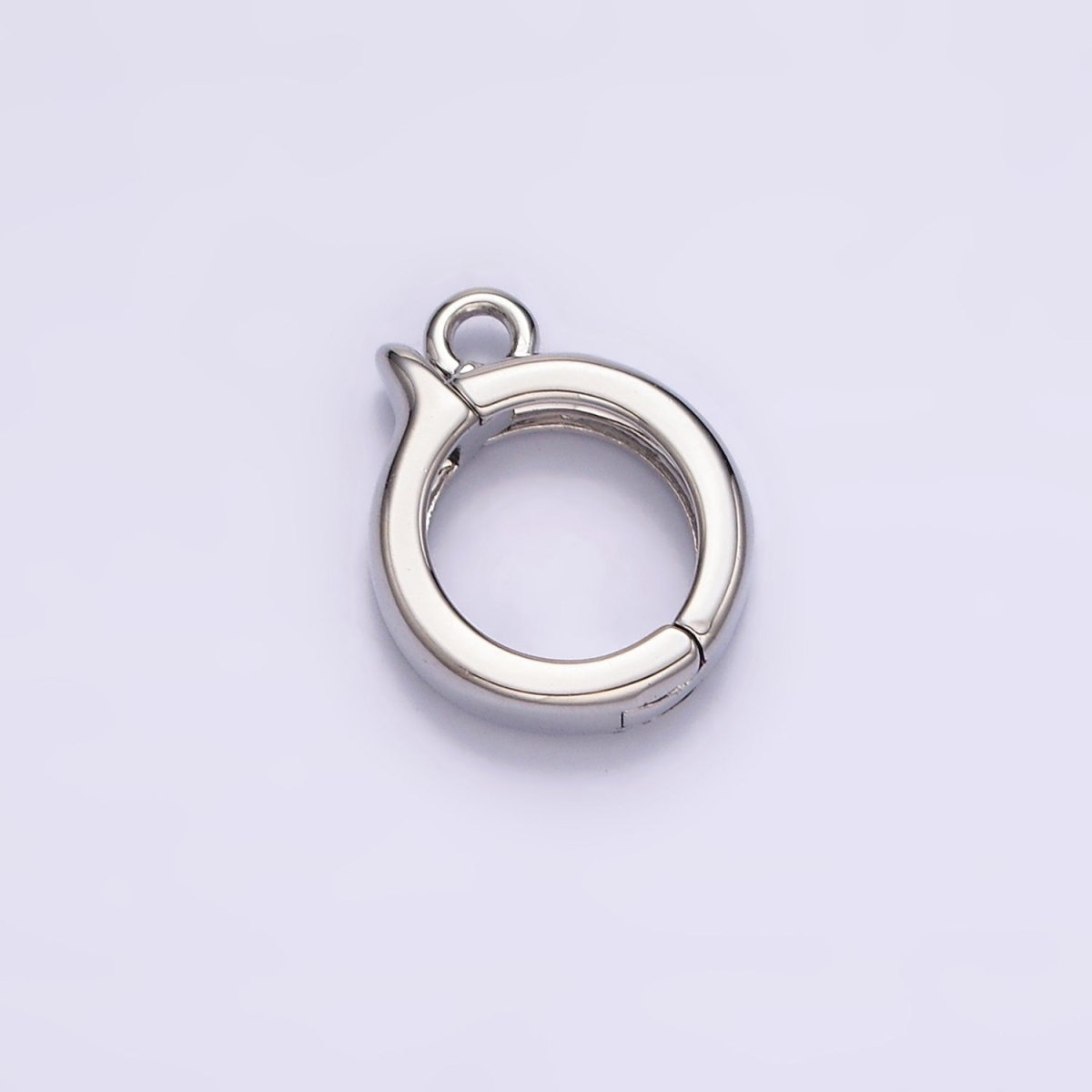 24K Gold-Filled 10.5mm x 6.5mm Round Open Loop Interchangeable Charm Holder Spacer in Silver or Gold