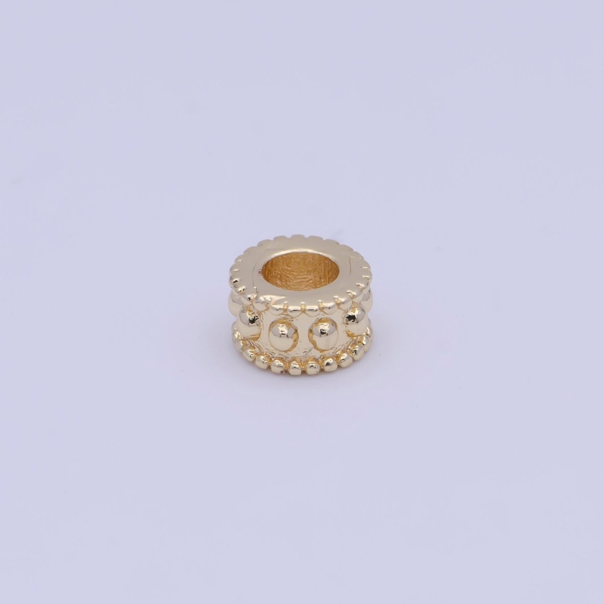 Mini 6mm Rounded Dot Gold-filled Wide Spacer