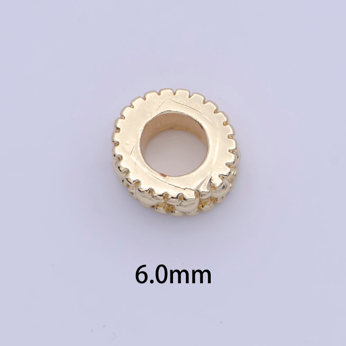 Mini 6mm Rounded Dot Gold-filled Wide Spacer