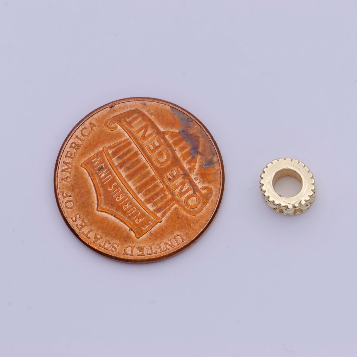 Mini 6mm Rounded Dot Gold-filled Wide Spacer