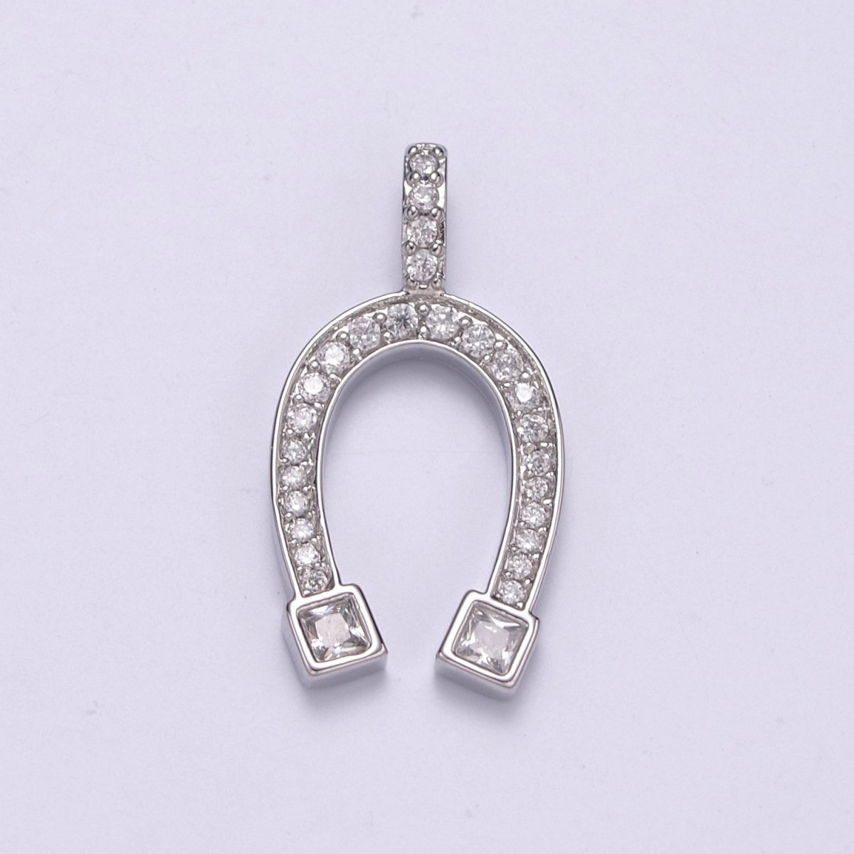 Dainty 25mm Gold-Filled Horseshoe Good Luck CZ Horseshoe Pendant