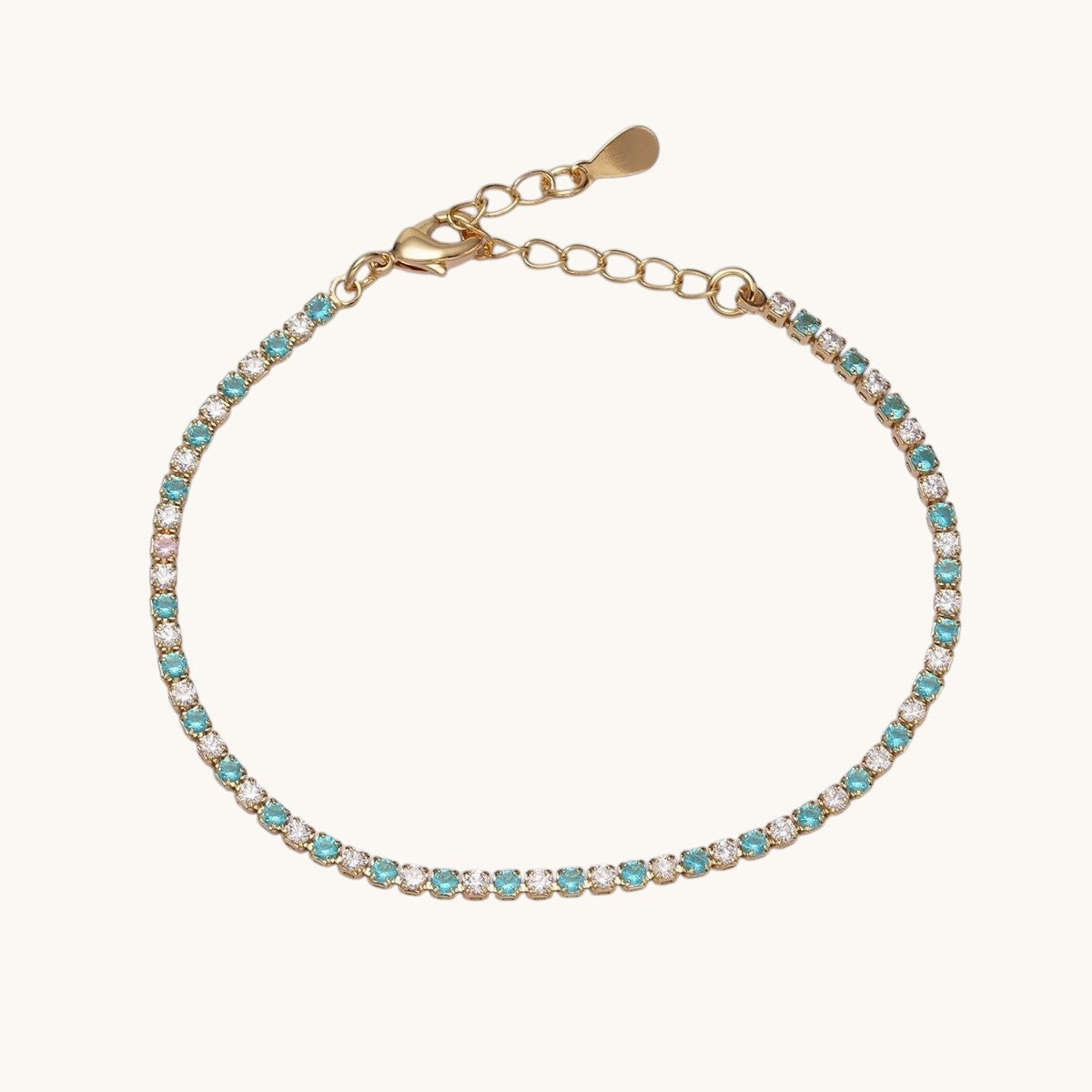 Dainty Diamond CZ Tennis Bracelet Blue Green Red Clear CZ Tennis Bracelet