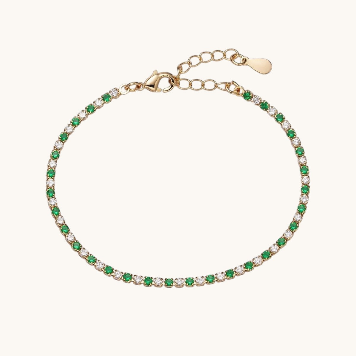 Dainty Diamond CZ Tennis Bracelet Blue Green Red Clear CZ Tennis Bracelet
