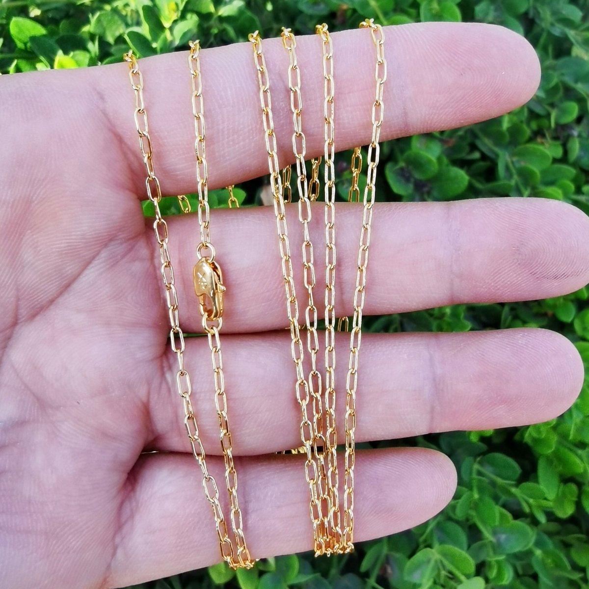Dainty Layering Link Chain Necklaces Small Paperclip Necklace Gold Filled Necklace
