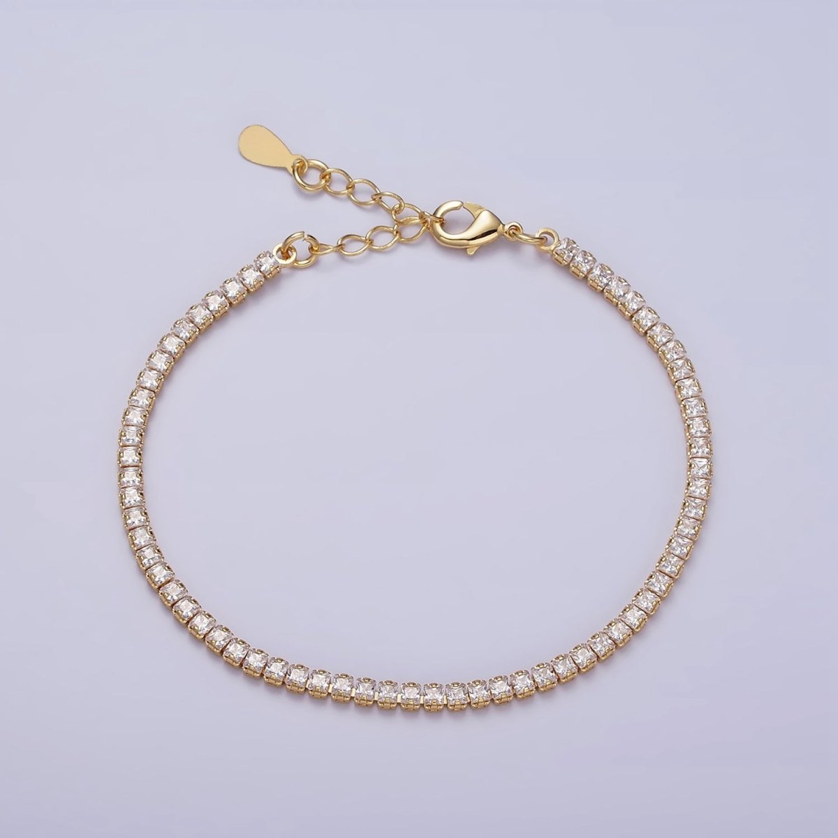 Dainty PEACH, YELLOW, RED Diamond Tennis Bracelet Gold CZ Tennis Bracelet Cubic Zirconia Diamond Bracelet Adjustable