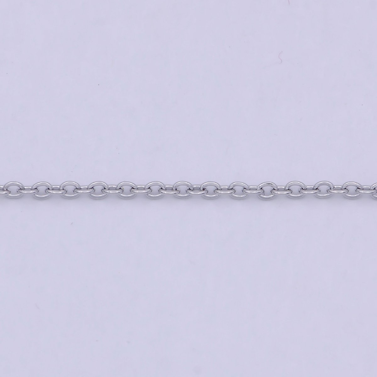 Dainty Rhodium Plated 1.7mm Silver Cable Chain Everyday Chain Simple Silver Chain