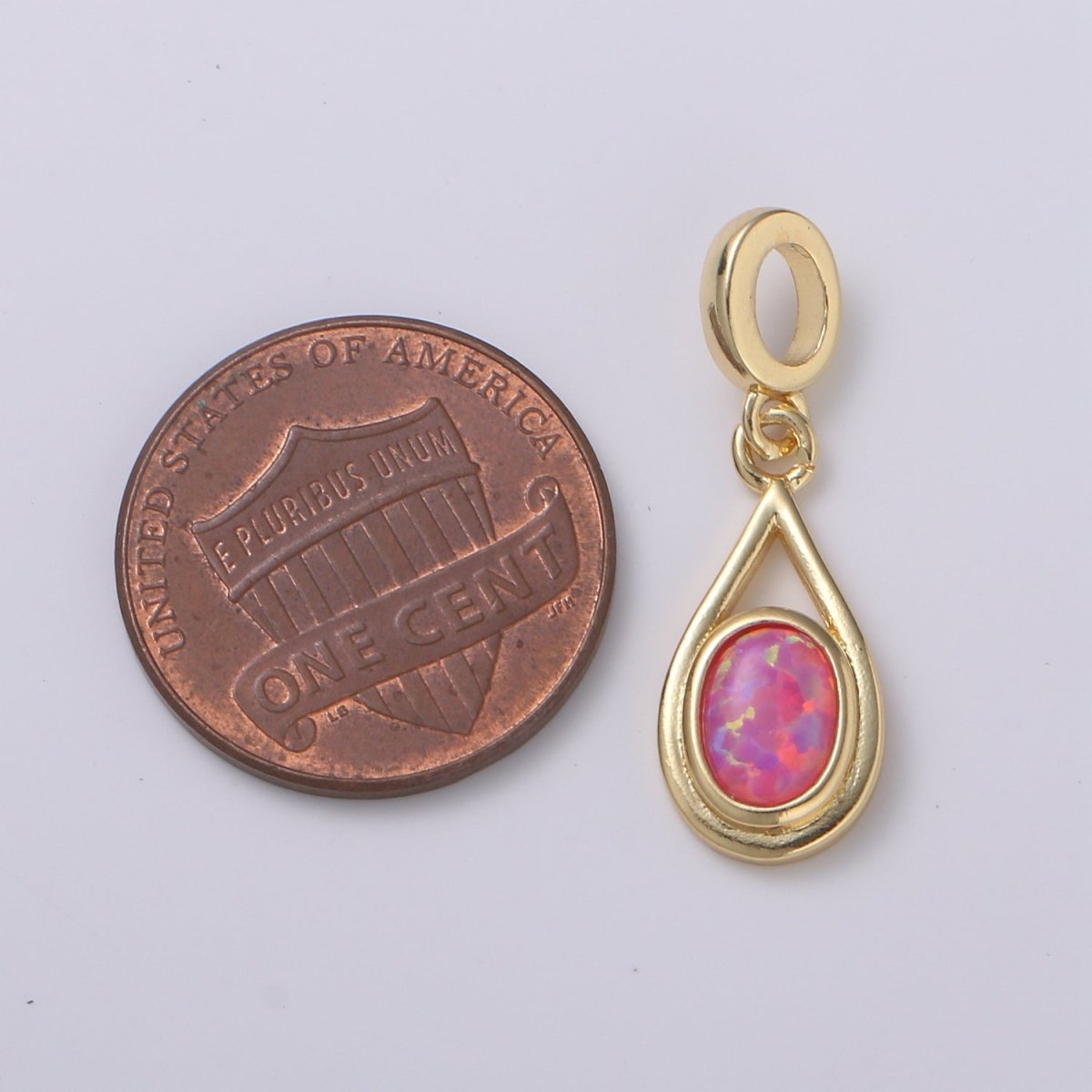 Dainty Solitaire Opal Pendant 14K Gold Filled 25mm x 8.5mm Tear Drop Rondelle Pendant Opal Luxury Dangle