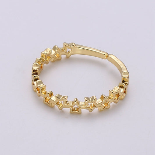 Dainty Star Ring Gold Minimalist Ring Stacking Ring for Women Simple Open Ring 18k Gold-Filled Ring