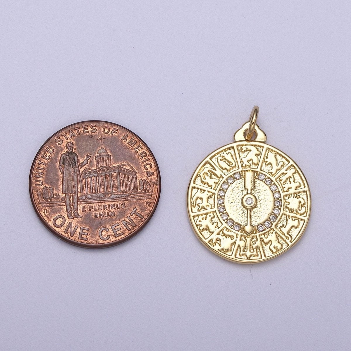 Dainty Zodiac Coin Medallion Charm