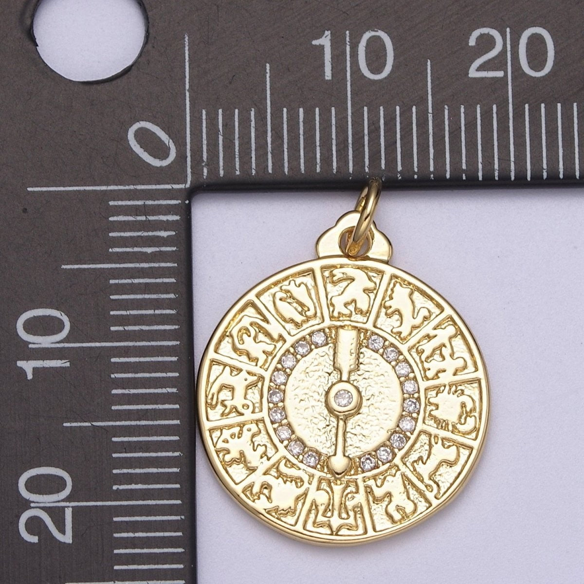 Dainty Zodiac Coin Medallion Charm