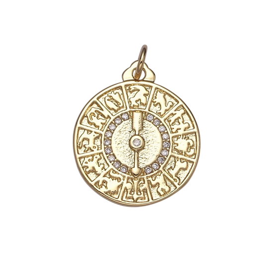 Dainty Zodiac Coin Medallion Charm