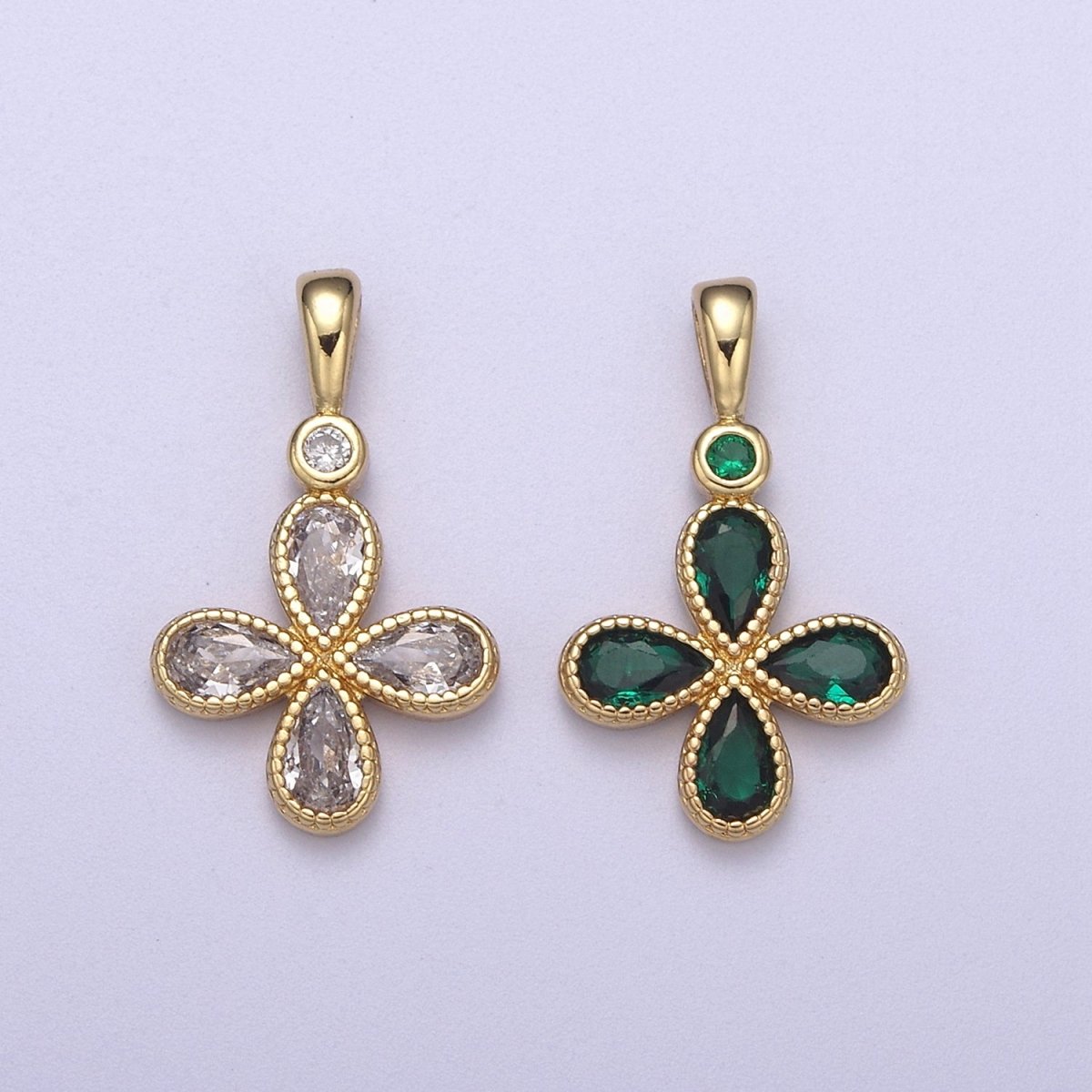Four-Leaf Clover 21mm Gold-Filled Lucky Pendant for Good Luck Pendant