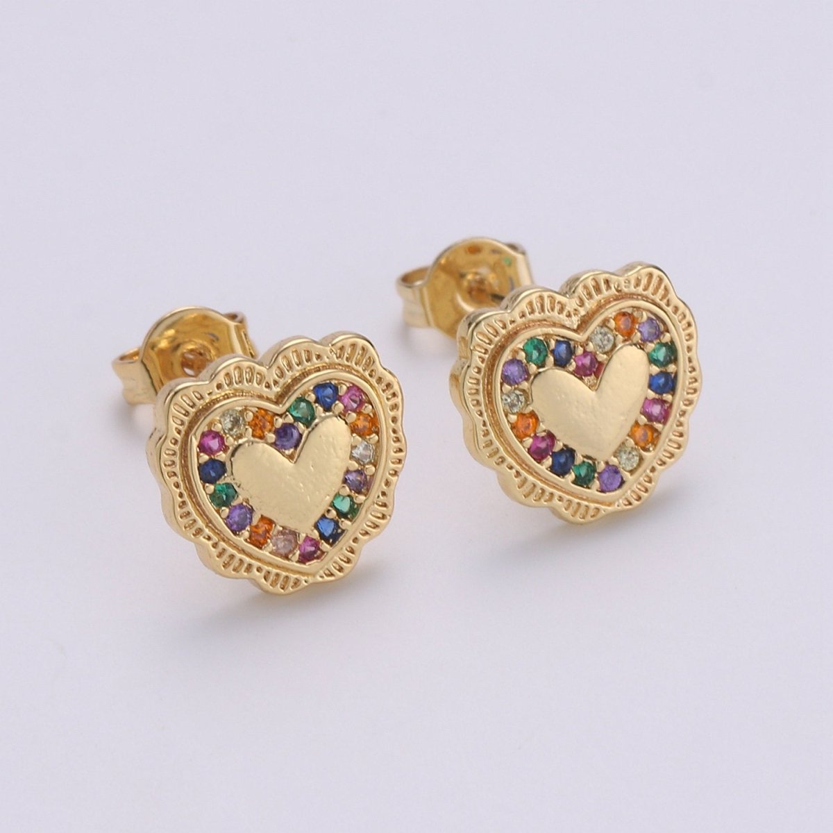 Heart Stud Earrings • Dainty Gold Heart Earrings • Stud Earrings • Gift for Her • Cute Earrings