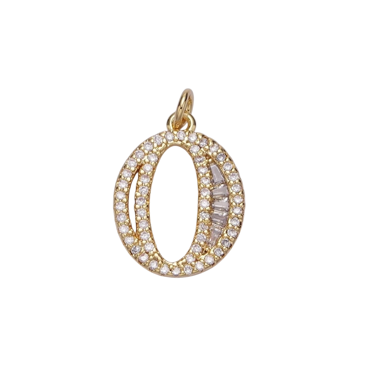 Micro Pave CZ Number Charm Pave Dangle Gold Filled Number Charm Pave Numbers