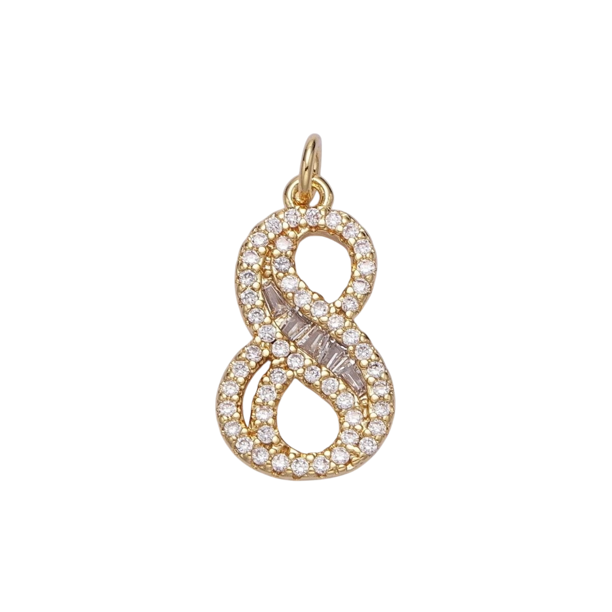 Micro Pave CZ Number Charm Pave Dangle Gold Filled Number Charm Pave Numbers