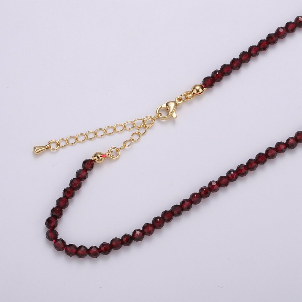 Minimalist Multicolor Natural Gemstone Beads Morganite Amazonite Pink Rose Quartz Moonstone Purple Amethyst Necklace