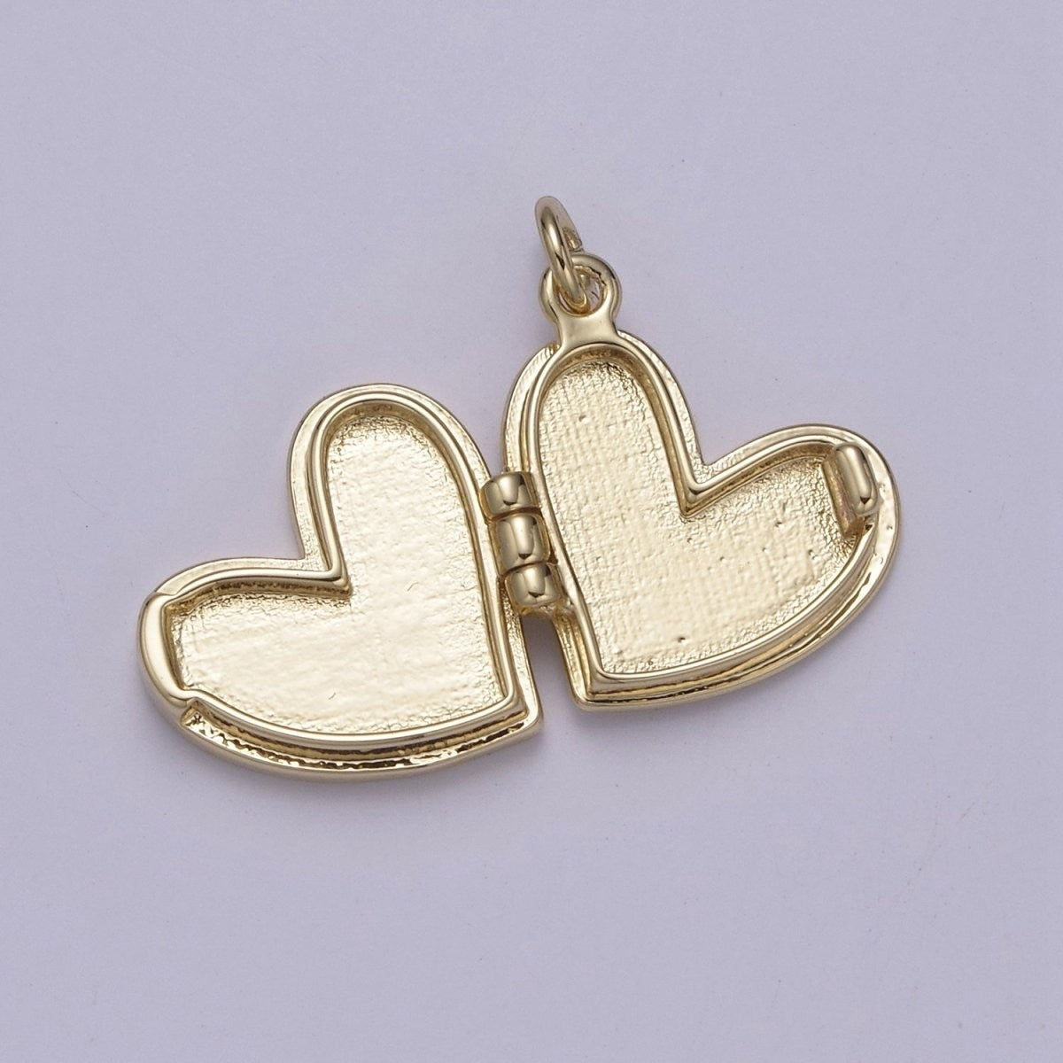 Sweet Pearl Locket Charm, 14k Gold Filled Heart Locket for Photo