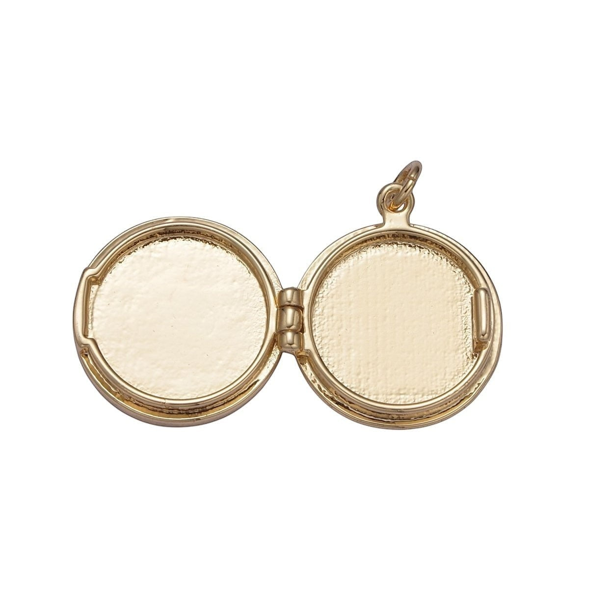 Pearl Locket Charm 14k Gold Filled Round Locket for Photo