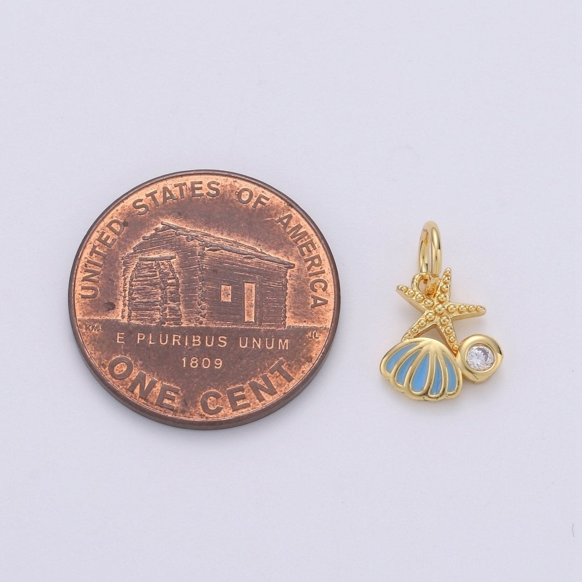 Shell 24K Gold Filled Tiny Charms, Gold Filled Star Fish Charm, Gold Starfish Gold Beach Charm Under the Sea