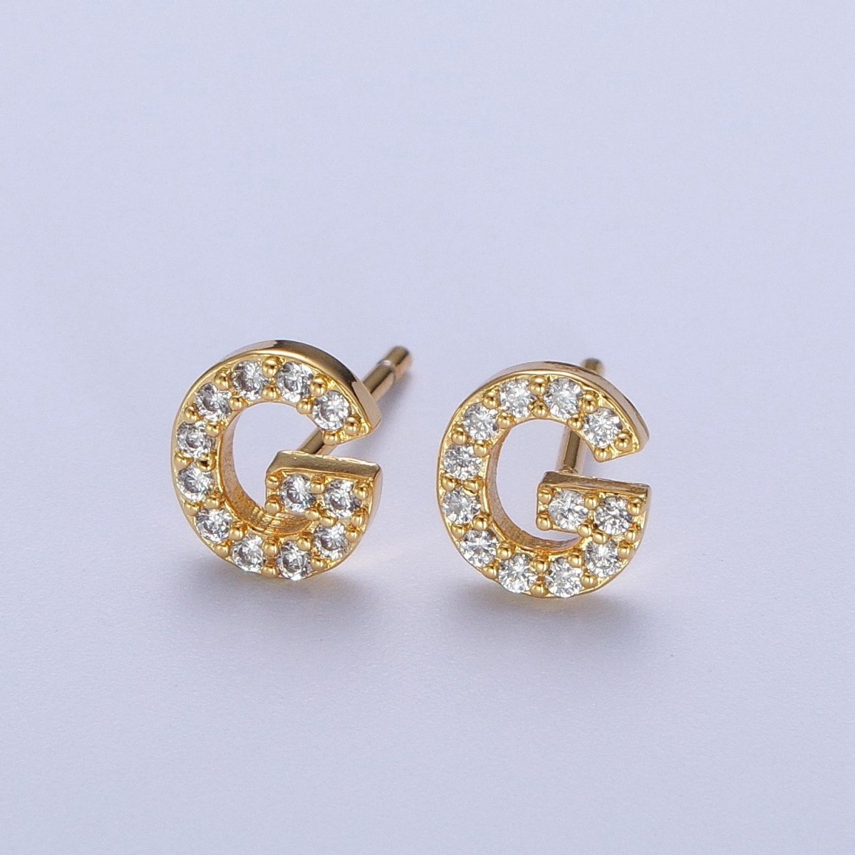 Tiny Initial Earring Letter Stud Earrings Initial Earrings Diamond CZ Initial Earrings Letter Studs Dainty Earrings