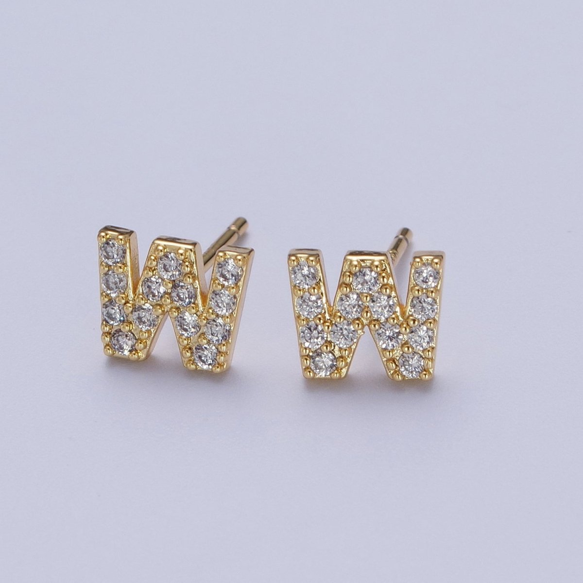 Tiny Initial Earring Letter Stud Earrings Initial Earrings Diamond CZ Initial Earrings Letter Studs Dainty Earrings