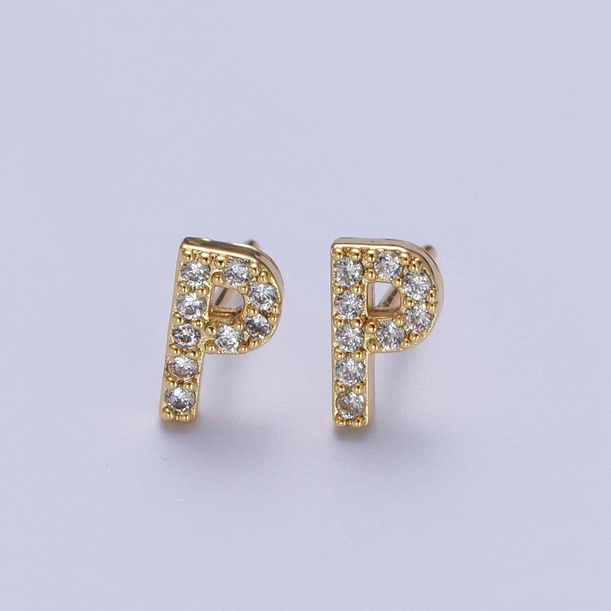 Tiny Initial Earring Letter Stud Earrings Initial Earrings Diamond CZ Initial Earrings Letter Studs Dainty Earrings