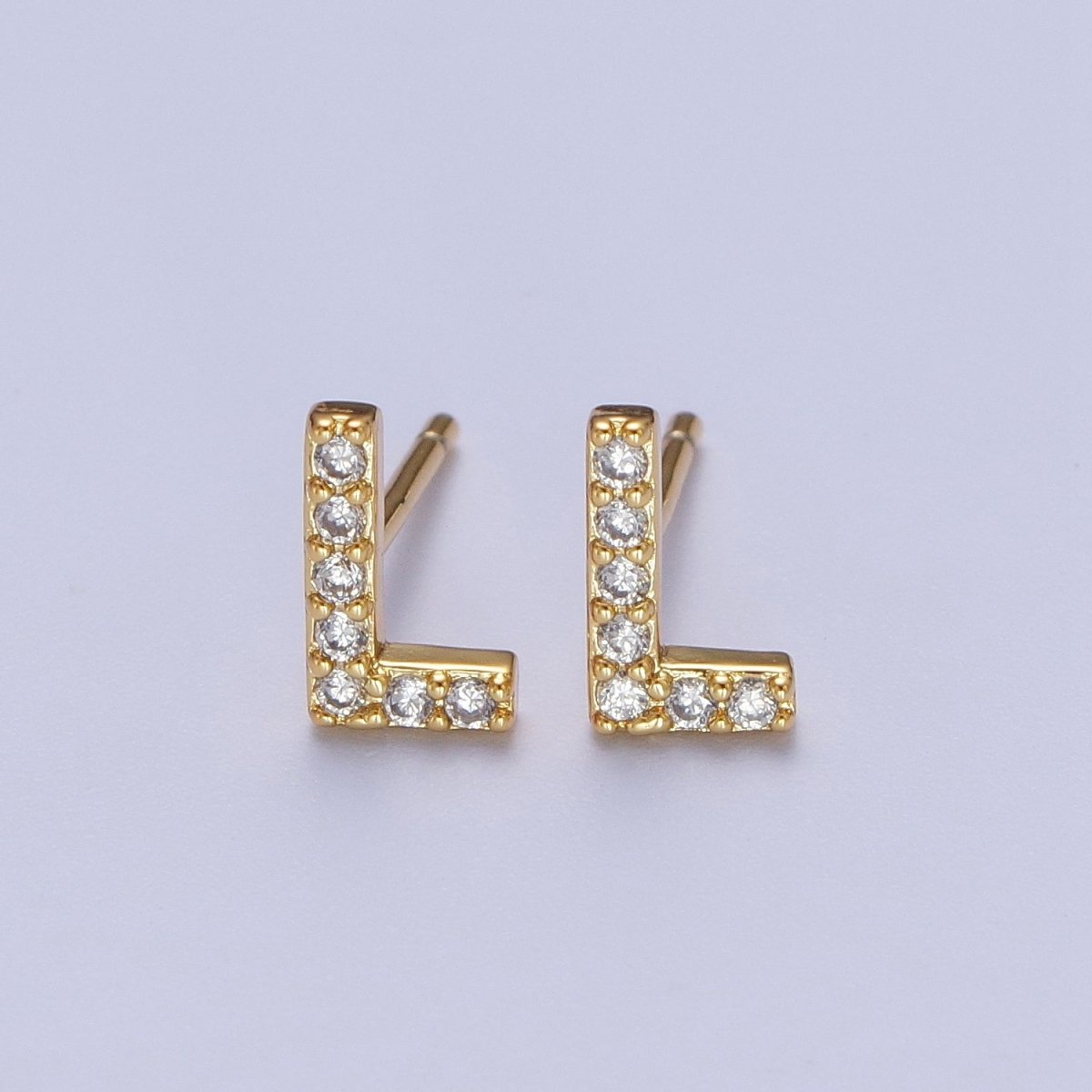 Tiny Initial Earring Letter Stud Earrings Initial Earrings Diamond CZ Initial Earrings Letter Studs Dainty Earrings