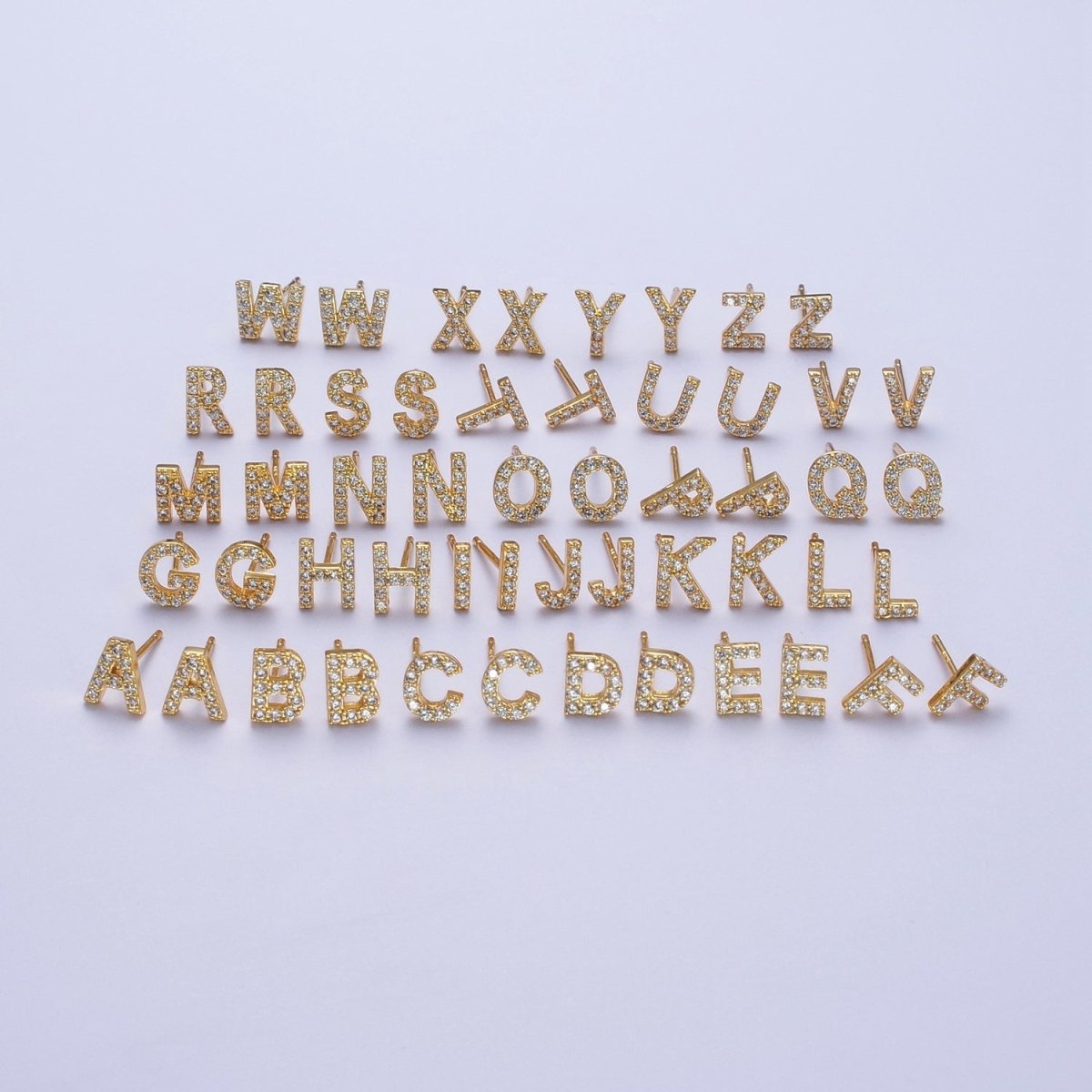 Tiny Initial Earring Letter Stud Earrings Initial Earrings Diamond CZ Initial Earrings Letter Studs Dainty Earrings