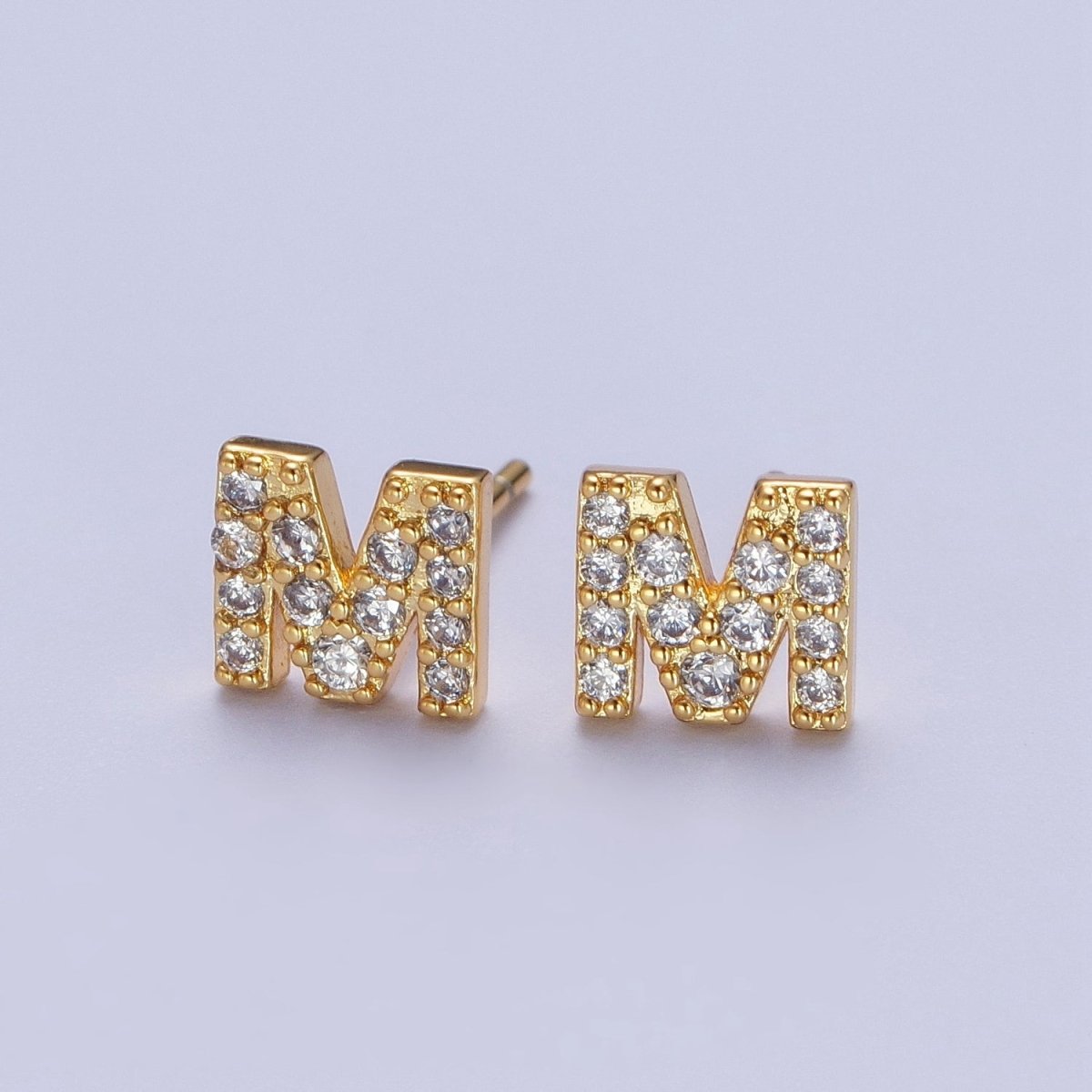 Tiny Initial Earring Letter Stud Earrings Initial Earrings Diamond CZ Initial Earrings Letter Studs Dainty Earrings