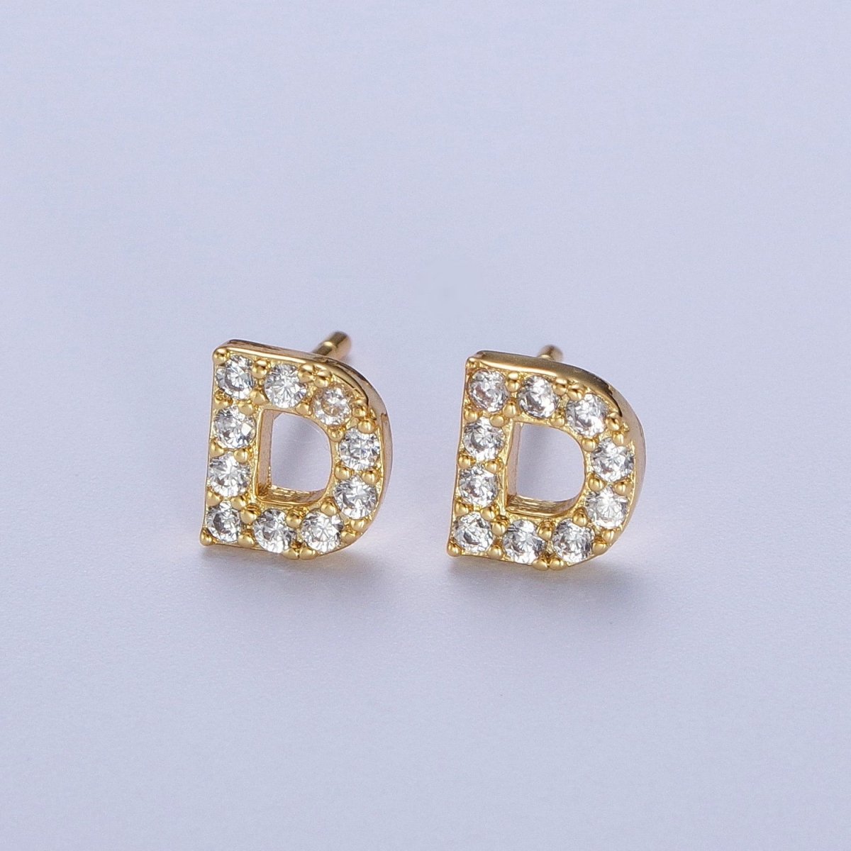Tiny Initial Earring Letter Stud Earrings Initial Earrings Diamond CZ Initial Earrings Letter Studs Dainty Earrings