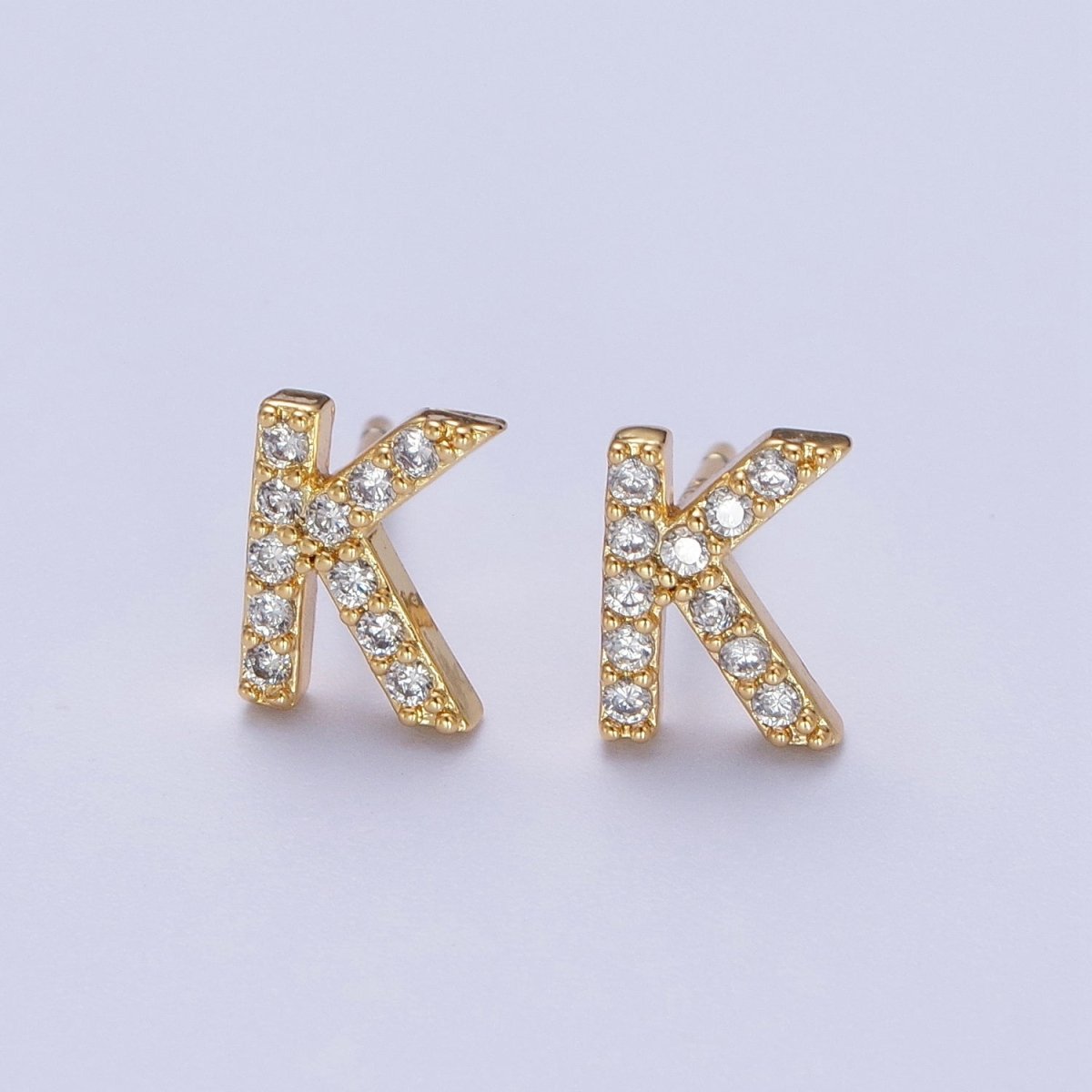 Tiny Initial Earring Letter Stud Earrings Initial Earrings Diamond CZ Initial Earrings Letter Studs Dainty Earrings