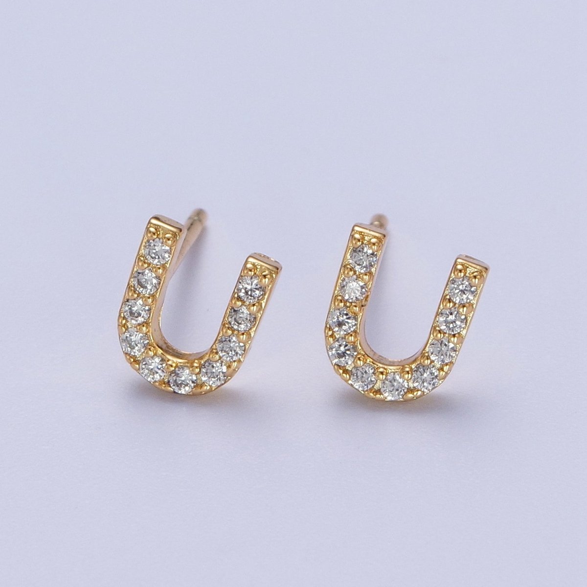 Tiny Initial Earring Letter Stud Earrings Initial Earrings Diamond CZ Initial Earrings Letter Studs Dainty Earrings